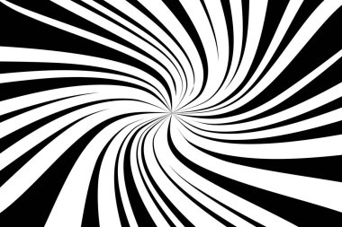 Spiral twirl çizgi roman siyah beyaz hız çizgileri arka plan. Komik yakınlaştırma satırları arkaplan