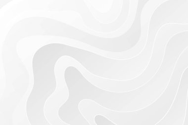 Beyaz dalgalı soyut iş geçmişi. Beyaz gri, yumuşak arka plan. Web siteleri, reklamlar, afişler, sunumlar veya poster tasarımı için dinamik eğriler