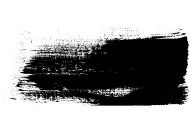 Beyaz arka planda siyah grunge fırça darbesi dokusu. Afişler, sunumlar, posterler, kapaklar için soyut mürekkep boyası fırçası. Moda boya dokusu 