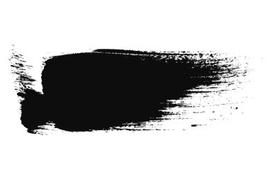 Büyük Fırça Vuruşu lekesi Beyaz Arkaplanda izole edildi. Grunge Boya Fırçası Vuruşu Silüeti. Retro kapak, afiş ve posterler için büyük kalın fırça.