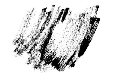 Kalın Taneli Fırça Vuruşu dokusu. Siyah grunge sıkıntılı boya fırçası tasarımı elementi. El çizimi büyük kalın kaplama boya çizgisi şekli. 