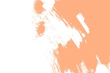 Beyaz Arkaplanda Şeftali Büyük Retro Fırça Vuruşu. Büyük Sanatsal Fırça Vuruşu örtüşüyor. Retro kapak, reklam, afiş, poster için büyük, kalın bir fırça arkaplanı