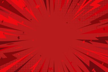 Kırmızı Gök Gürültüsü çizgi roman geçmişi. Boş Çizgi Film Arkaplanı. Dergi, kapak, reklam, afiş, web sitesi için Flash Pop Motion Arkaplan. 