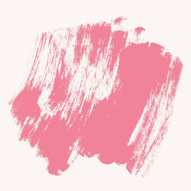Pembe Grunge desenli fırça darbesi. Beyaz arka planda izole edilmiş. Sunumlar için Grunge koyu boya lekesi dokusu, kapak, reklam, web sitesi, poster tasarımı