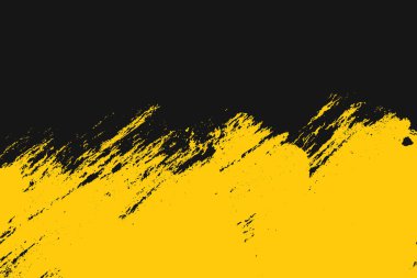 Siyah ve Sarı Grunge Şehir Dokusunda Grainy Spray Efekti. Sarı parçalı Grungy dokusu. Toz Kaplaması Grain Dokuları Arkaplanı