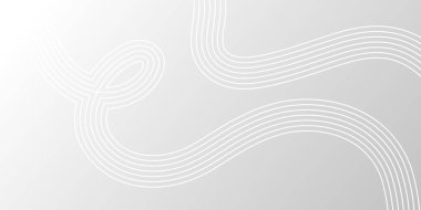 Asgari çizgi dalgalarıyla gri gradyan arkaplan. Pürüzsüz, zarif, gri arka plan. Soyut hareket dalgalı çizgileri, pankart, reklam, poster, kapak, sosyal medya için minimalist dinamik tasarım. 