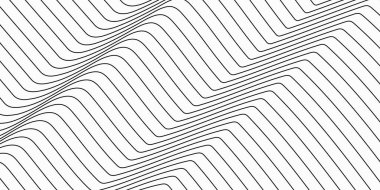 Basit siyah-beyaz geometrik çizgi arkaplanı. Motion Line sanat arka plan tasarımı. Satır bileşimine sahip dinamik soyut arkaplan