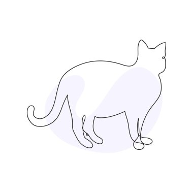 Cats Set in Continuous One Line çizim stili. Yaratıcı Taslak Kedi Simgeleri Ayarlandı. Şirin Kediler Minimalist Konferans Sanatı