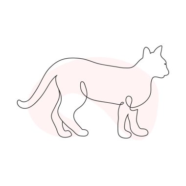Cats Set in Continuous One Line çizim stili. Yaratıcı Taslak Kedi Simgeleri Ayarlandı. Şirin Kediler Minimalist Konferans Sanatı