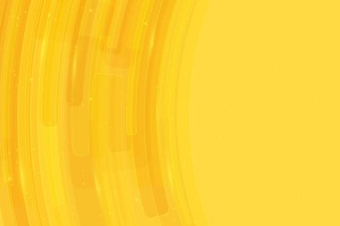 Soyut Sarı Çizgili Çizgiler Arkaplanı. Eğri Çizgiler ve Işık Gradyanı ile Sarı Teknoloji Arkaplanı. Vektör illüstrasyonu