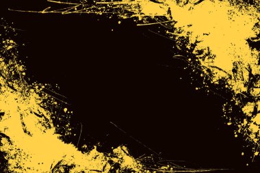 Sarı ve siyah grunge modern arka plan. Pürüzlü mürekkep dokusu. Pankart, reklam, web sitesi, sunum, kapak, poster için graffiti retro fırça darbesi kentsel kaplama arka plan.