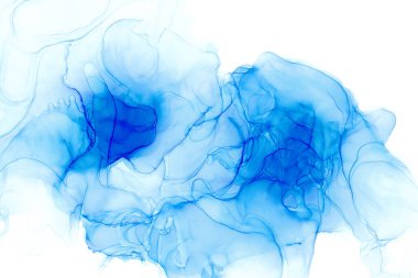 Mavi alkol mürekkep dokusu. Yaratıcı sıvı mermer cyan renk arkaplanı. Yüksek kaliteli illüstrasyon
