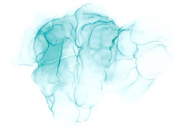 Turkuaz alkol mürekkep dokusu arka planı. Yaratıcı sıvı mermer naneli arkaplan rengi. Yüksek kaliteli illüstrasyon