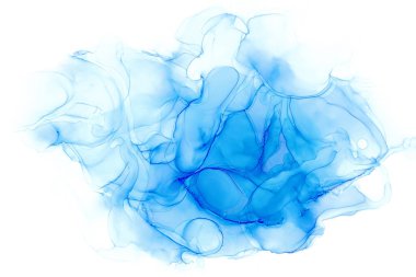 Mavi alkol mürekkep dokusu. Yaratıcı sıvı mermer cyan renk arkaplanı. Yüksek kaliteli illüstrasyon