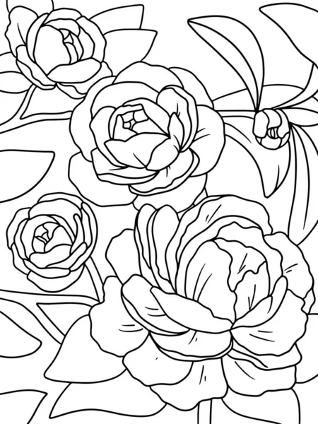 Belo Buquê Preto Branco Rosa Folhas Arranjo Floral Fundo Design — Fotografia de Stock