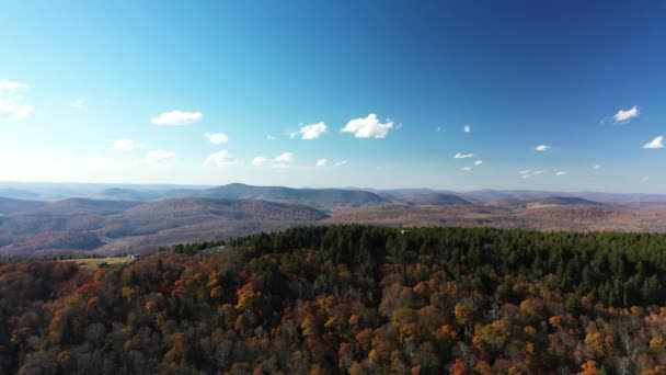 Špičková Barva Podzimního Listu Spruce Knob Nejvyšším Bodě Státě Západní — Stock video