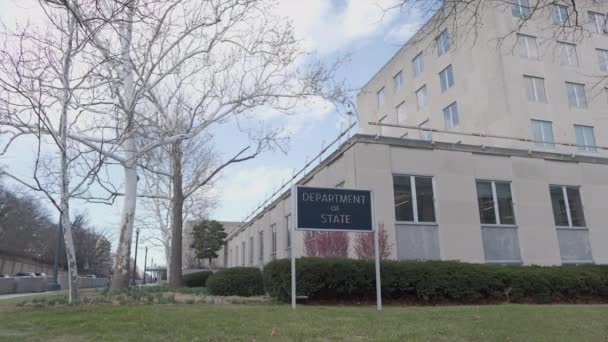 Harry Truman Building Huvudkontoret För Förenta Staternas Utrikesdepartement Washington Sett — Stockvideo