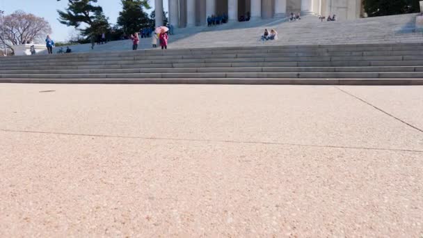 Jefferson Memorial Nel West Potomac Park Visto Una Giornata Sole — Video Stock