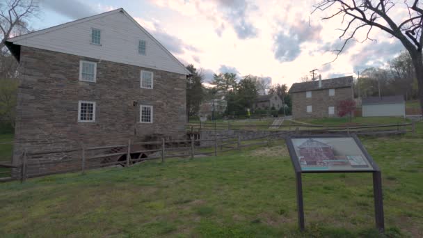 Historic Peirce Mill Sitio Administrado Por Servicio Parques Nacionales Parque — Vídeo de stock
