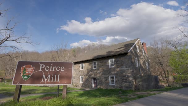 Peirce Mill Molino Histórico Administrado Por Servicio Parques Nacionales Parque — Vídeo de stock