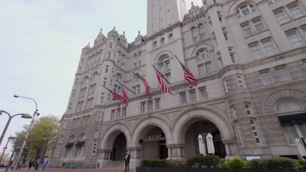Entrée Pennsylvania Avenue Hôtel Trump International Situé Dans Ancien Bâtiment — Video