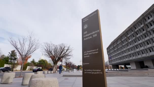 Department Health Human Services Headquarters Hubert Humphrey Building Washington Sett — Stockvideo