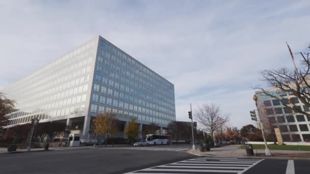 Orville Wright Federal Building Faa Headquarters Seen 9Th Washington Federal — Stock Video
