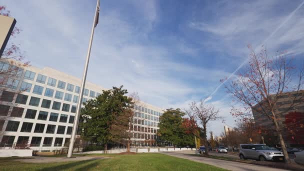 Федеральное Здание Уилбура Райта Расположенное Центре Вашингтона Округ Колумбия Является — стоковое видео