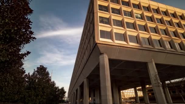 Motion Timelapse Captures Golden Hour James Forrestal Building Headquarters United — стоковое видео
