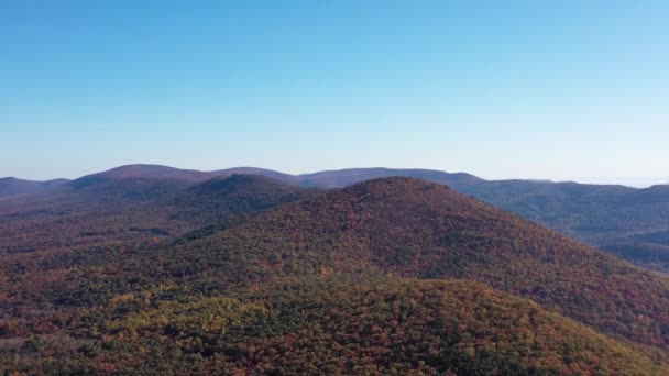 Aerial Shot Dolly Out Tibbet Knob Great North Mountain Autumn — Wideo stockowe