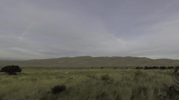 Upływ Czasu Wschodu Słońca Parku Narodowym Great Sand Dunes Kolorado — Wideo stockowe