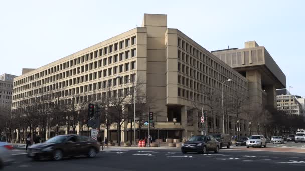 Bâtiment Edgar Hoover Quartier Général Federal Bureau Investigation Fbi Washington — Video