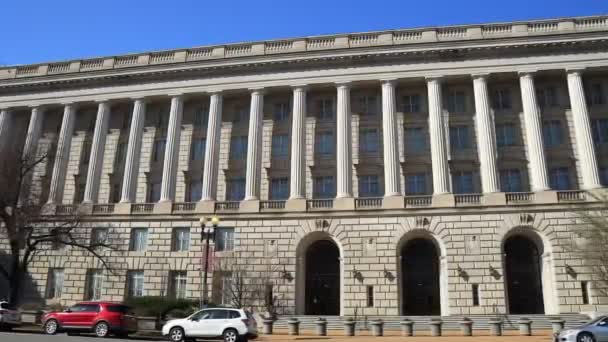 Internal Revenue Service Building Headquarters Irs Washington Seen Constitution Avenue — Stock Video