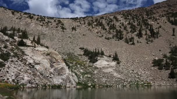 Breve Time Lapse Johnson Lake Lago Alpino Situato Nel Great — Video Stock