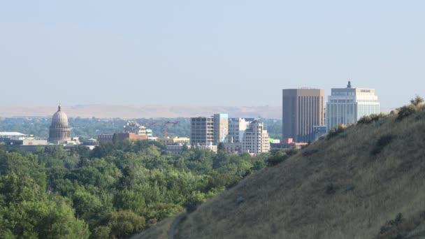 Una Vista Del Edificio Del Capitolio Estatal Idaho Centro Boise — Vídeo de stock
