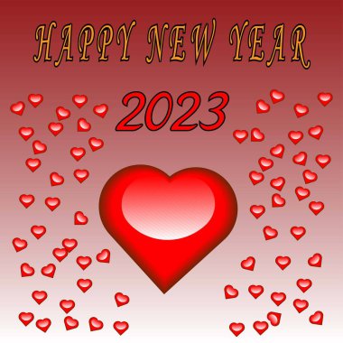  2023 Mutlu Yıllar Geçmiş Tasarımı. Tebrik kartı, Banner, Poster. Vektör İllüstrasyonu.