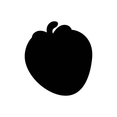 Strawberry Silhouette icon illustration template for many purpose. Isolated on white background