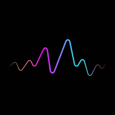 Ses dalgaları vektör çizim şablonu