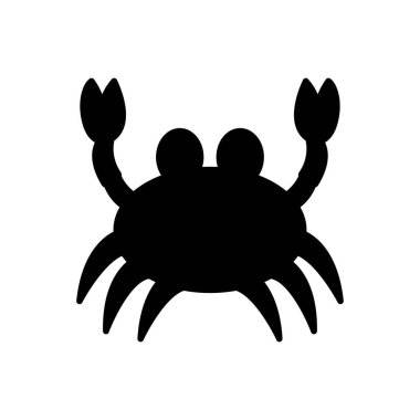 Yengeç silueti simge resimleme şablonu birçok amaç için. Beyaz arkaplanda izole