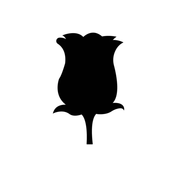Ikona Sylwetki Kwiat Szablon Ilustracji Wielu Celów Izolacja Białym Tle — Wektor stockowy