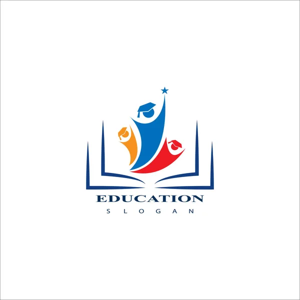 Σχεδιασμός Εικονιδίου Εκπαιδευτικού Λογότυπου Λογότυπο Αποφοίτησης Εικονίδιο Διάνυσμα Απομονωμένη Απεικόνιση — Διανυσματικό Αρχείο