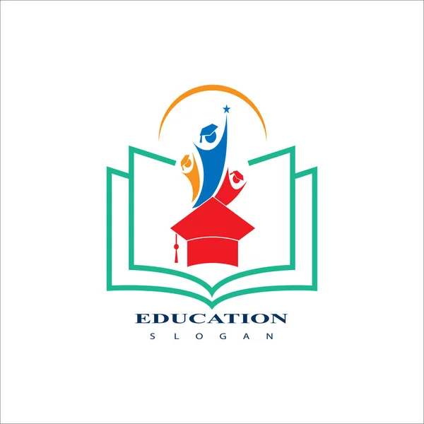 Education Logo Icon Design Graduation Cap Logo Icon Vector Isolated — Archivo Imágenes Vectoriales
