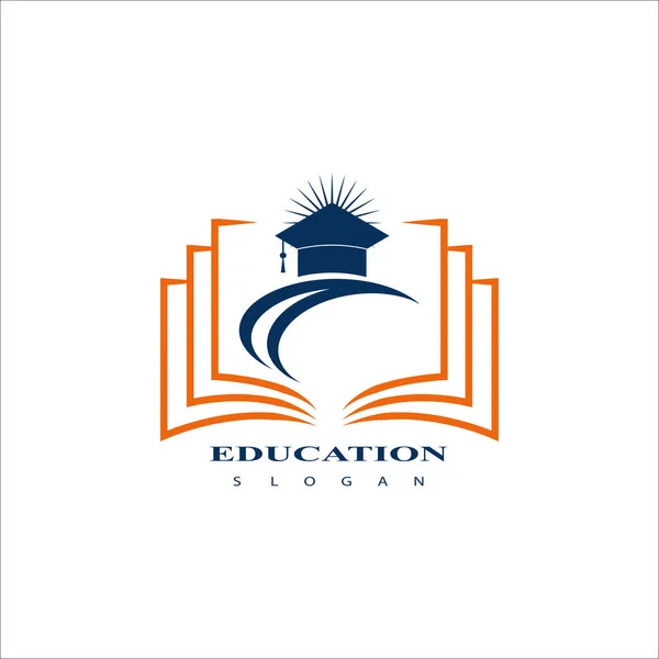 Education Logo Icon Design Graduation Cap Logo Icon Vector Isolated - Stok Vektor