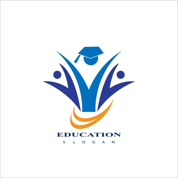 Onderwijs Logo Pictogram Ontwerp Graduation Cap Logo Pictogram — Stockvector