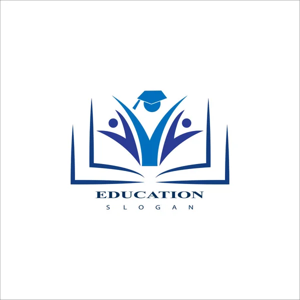 Onderwijs Logo Pictogram Ontwerp Graduation Cap Logo Pictogram — Stockvector