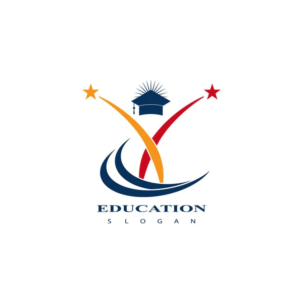 Desain Ikon Logo Pendidikan Logo Cap Kelulusan Atau Ikon - Stok Vektor