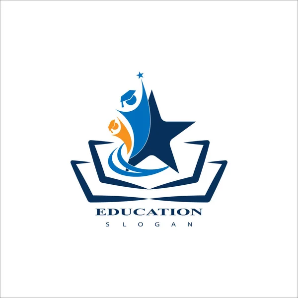 Bildung Logo Icon Design Abschluss Mütze Logo Oder Symbol — Stockvektor