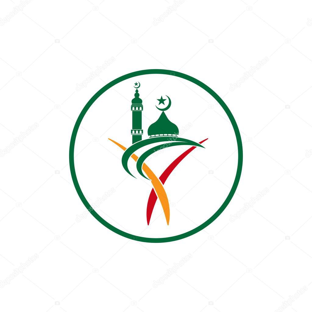 Mosque icon vector Illustration design template