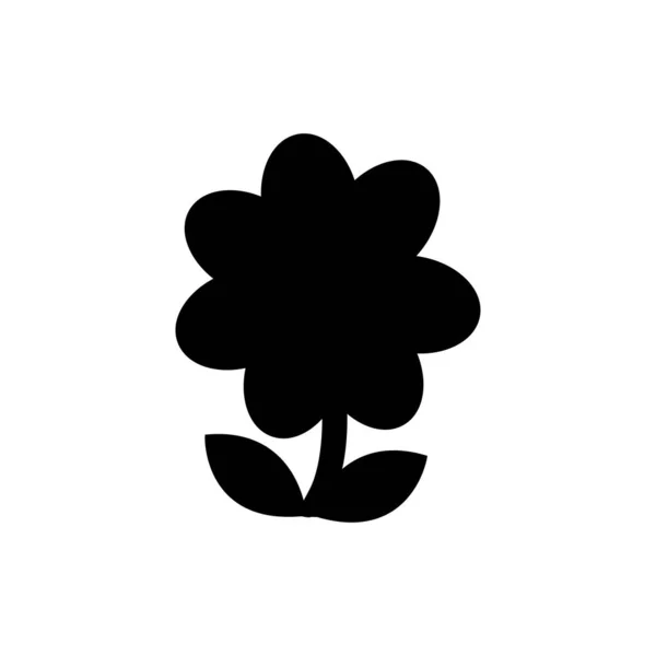 Flower Silhouette Icon Illustration Template Many Purpose Isolated White Background — Vetor de Stock