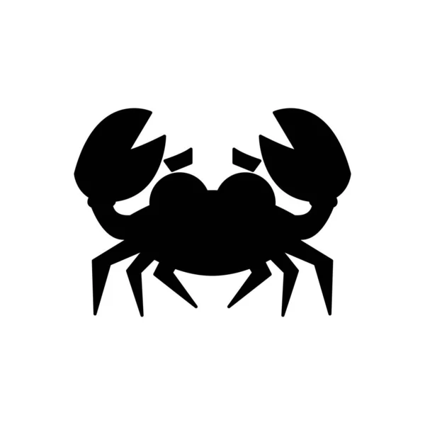 Crab Silhouette Icon Illustration Template Many Purpose Isolated White Background — Archivo Imágenes Vectoriales